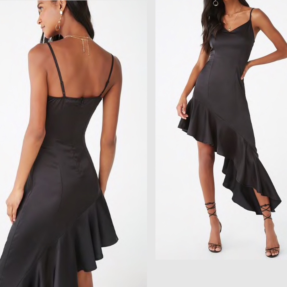BNWT Satin Hi-Lo Cocktail Dress - Picture 2 of 5